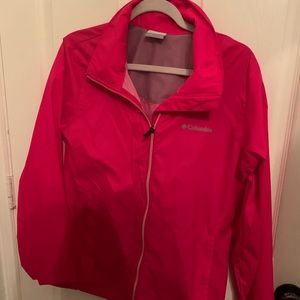 Hot Pink Columbia Rain Jacket